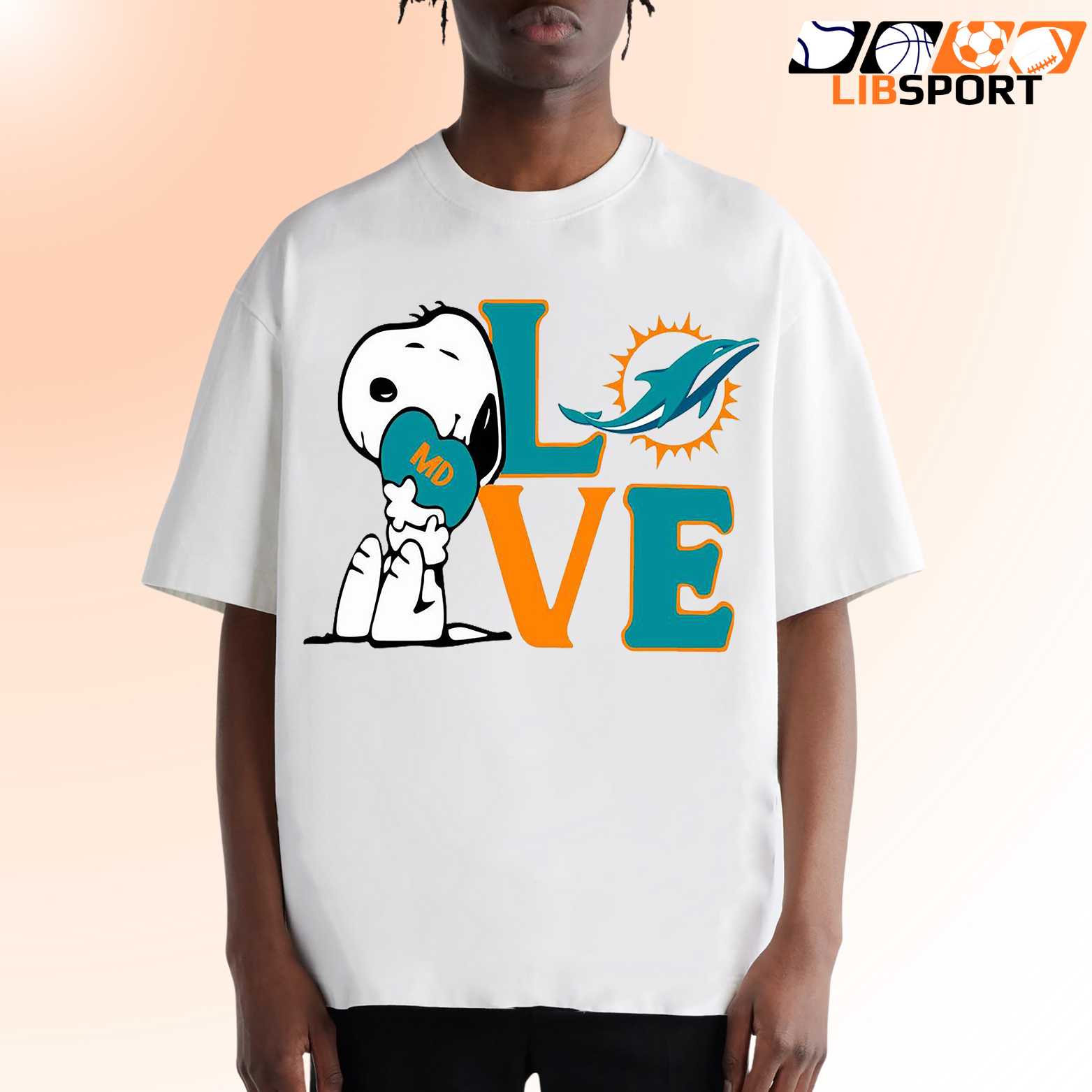 Miami Dolphins Snoopy Love Shirt, Unisex Football T-Shirt